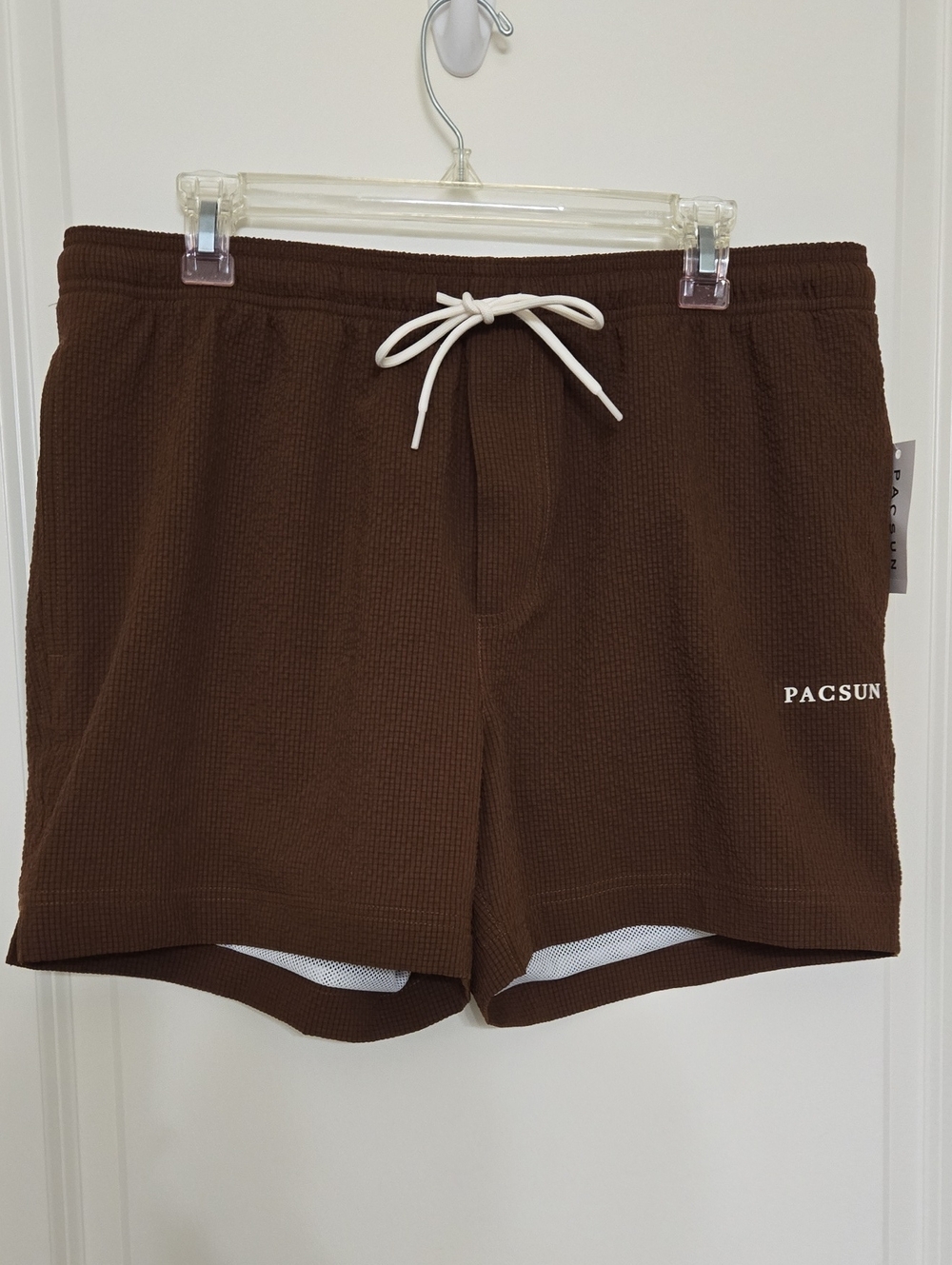 PacSun Brown Waffle Knit Drawstring Shorts